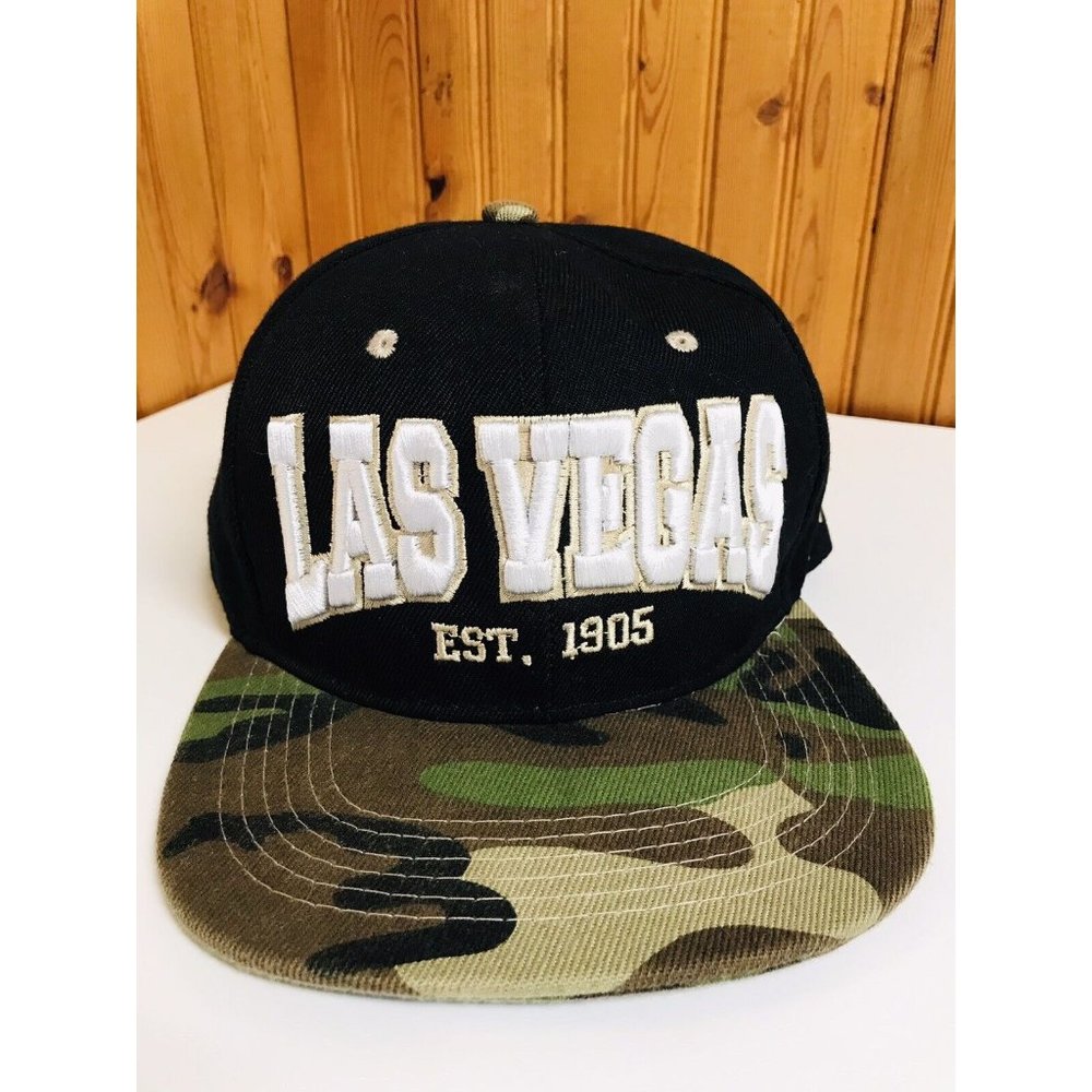Las Vegas Black With Camo Camouflage Hat